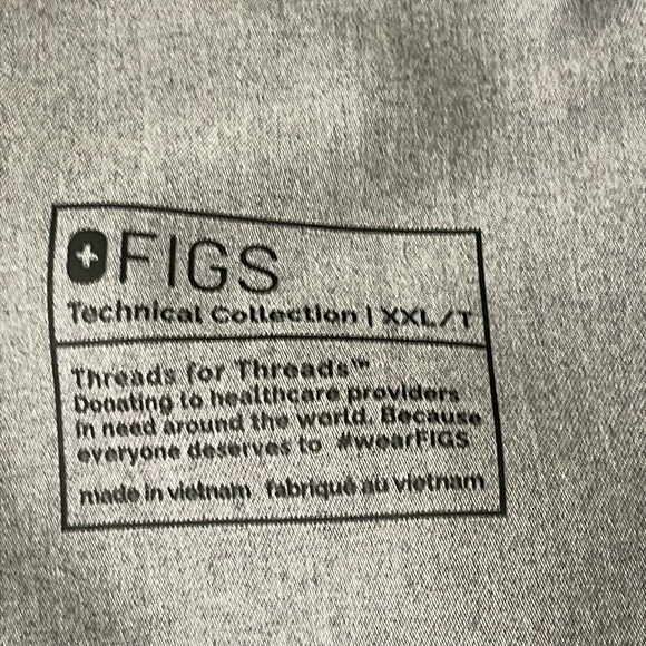 Figs Women’s High Waisted Livingston Basic Scrub Pants Sz XXL Gray Medical Nurse - Picture 10 of 11